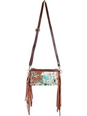 Stylish Women's Genuine Leather Crossbody Bag | Western Hair-On Handbag & Purse